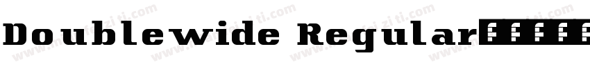 Doublewide Regular字体转换